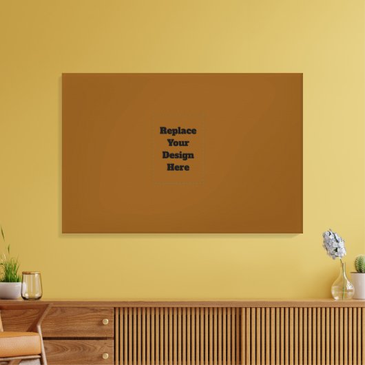 Maak Je Eigen Bruin Canvas Afdruk (Insitu (Woonkamer))