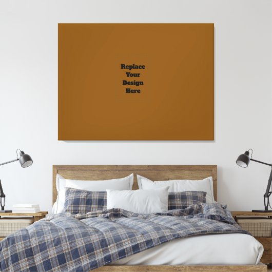 Maak Je Eigen Bruin Canvas Afdruk (Insitu (Slaapkamer))
