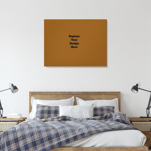Maak Je Eigen Bruin Canvas Afdruk (Insitu (Slaapkamer))