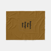 Maak Je Eigen Bruin Fleece Deken (Voorkant (Horizontaal))