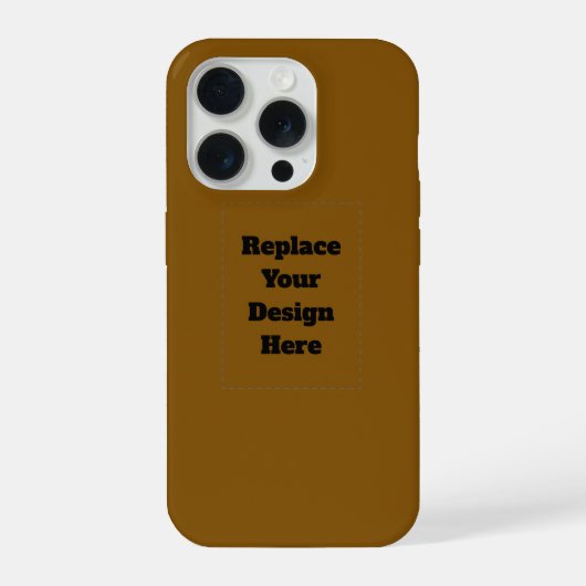 Maak Je Eigen Bruin iPhone Hoesje (Achterkant)