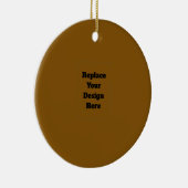 Maak Je Eigen Bruin Keramisch Ornament (Rechts)