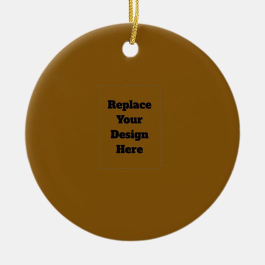 Maak Je Eigen Bruin Keramisch Ornament (Voorkant)