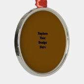 Maak Je Eigen Bruin Metalen Ornament (Rechts)