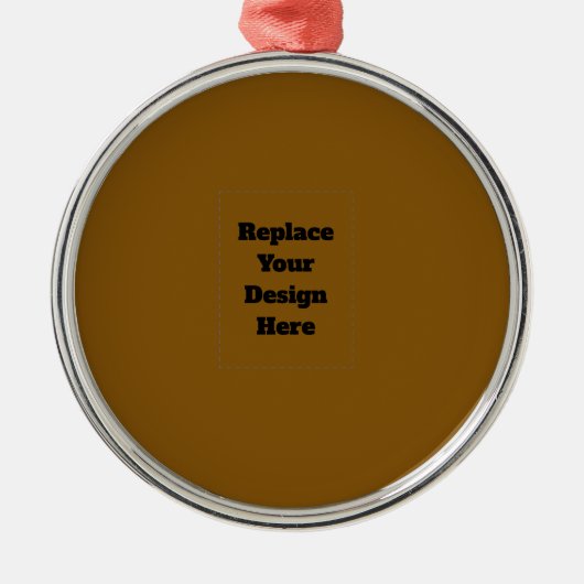 Maak Je Eigen Bruin Metalen Ornament (Voorkant)