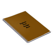 Maak Je Eigen Bruin Notitieboek (Rechterzijde)