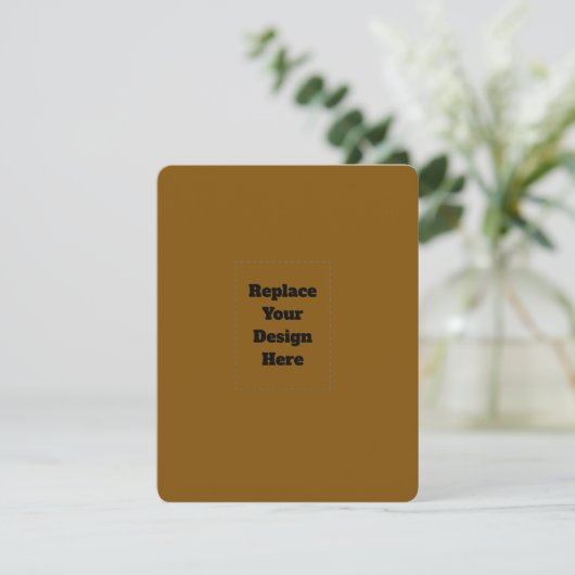 Maak Je Eigen Bruin Notitiekaartje (Staand voorkant)