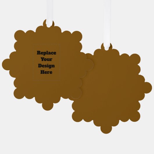Maak je eigen Bruin Ornament Kaart (Voorkant / Achterkant)