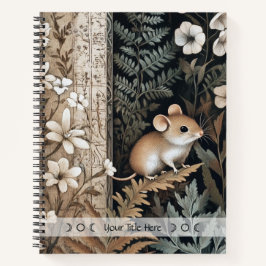 Maak je eigen bruine muis botanisch ontwerp notitieboek