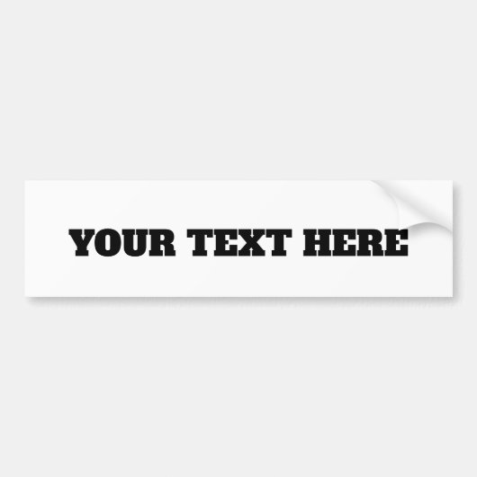MAAK JE EIGEN BUMPERSTICKER (Voorkant)