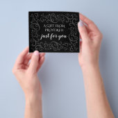Maak je eigen cadeaumarketing-cadeaubijlage flyer (Hand)