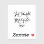 Maak Je Eigen Calligrafie Quote Sticker |  (Vel)