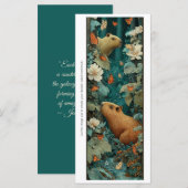 Maak Je Eigen Capybara Bloemen bladwijzerkaart (Voorkant / Achterkant)