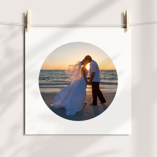 Maak Je Eigen Cirkelvormige Trouwfoto Poster
