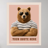 Maak Je Eigen Citaat Aangepaste Beer Poster (Voorkant)
