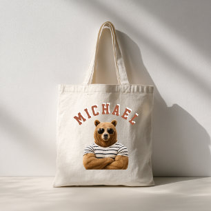 Maak Je Eigen Citaat Aangepaste Beer Tote Bag