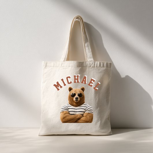 Maak Je Eigen Citaat Aangepaste Beer Tote Bag