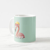Maak Je Eigen Citaat Aangepaste Flamingo Koffiemok (Voorkant links)