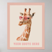 Maak Je Eigen Citaat Aangepaste Giraffe Poster (Voorkant)