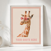 Maak Je Eigen Citaat Aangepaste Giraffe Poster