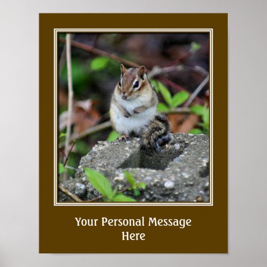 Maak Je Eigen Citaat Chipmunk Poster (Voorkant)