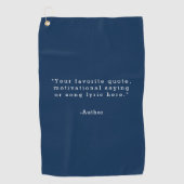 Maak Je Eigen Citaat Golfhanddoek (Voorkant)