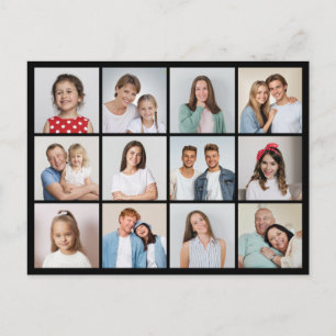 Maak Je Eigen Collage Ansichtkaart met 12 Foto's Briefkaart