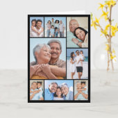 Maak Je Eigen Collage Kaart met 8 Foto's (Gele Bloem)