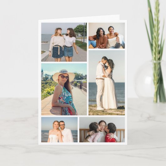 Maak Je Eigen Collage met 6 Foto's Kaart (Voorkant)