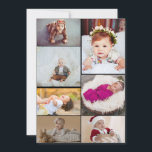 Maak je eigen collage met 7 foto's feestdagenkaart<br><div class="desc">Personaliseer je fotografie. Je kunt dit aangepaste product maken voor speciale gelegenheden zoals huwelijken,  verjaardagen,  Kerstmis,  feestdagen,  herdenkingen,  afstuderen,  jubilea en meer. Het kan ook worden gegeven als een cadeau aan je beste vriend,  goede vriend,  familie en verwanten.</div>