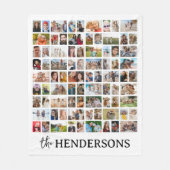 Maak je eigen collage met 81 foto's Wit Fleece Deken (Voorkant)