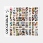 Maak je eigen collage met 81 foto's Wit Fleece Deken (Voorkant (Horizontaal))