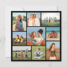 Maak Je Eigen Collage met 9 Foto's Groet Kaart