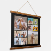 Maak Je Eigen Collage van 10 Foto's Hangend Wandkleed (Gebogen)