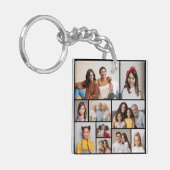 Maak Je Eigen Collage van 10 Foto's Sleutelhanger (Voorkant Links)