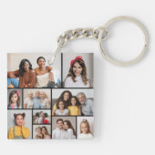 Maak Je Eigen Collage van 10 Foto's Sleutelhanger (Achterkant)