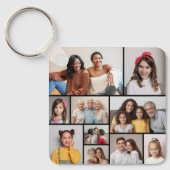 Maak Je Eigen Collage van 10 Foto's Sleutelhanger (Voorkant)