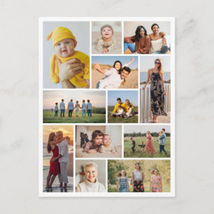 Maak Je Eigen Collage van 12 Foto's Briefkaart