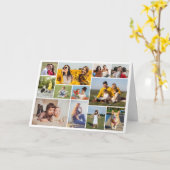 Maak Je Eigen Collage van 12 Foto's Kaart (Gele Bloem)
