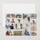 Maak Je Eigen Collage van 15 Foto's Kaart (Voorkant / Achterkant)
