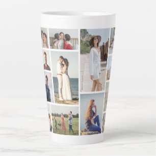 Maak Je Eigen Collage van 15 Foto's Latte Mok