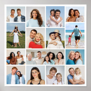 Maak Je Eigen Collage van 15 Foto's Poster