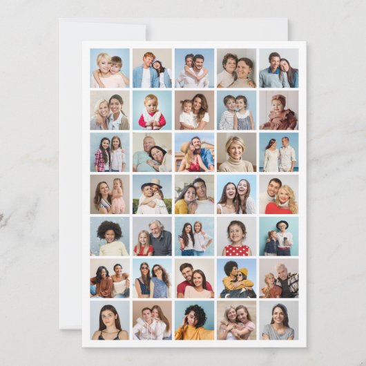 Maak Je Eigen Collage van 35 Foto's Kaart (Voorkant)