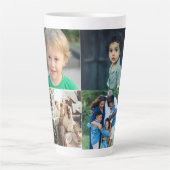 Maak Je Eigen Collage van 4 Foto's Latte Mok (Voorkant)