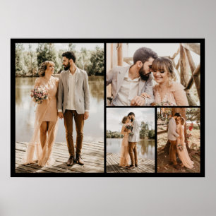 Maak Je Eigen Collage van 4 Foto's Poster