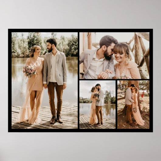 Maak Je Eigen Collage van 4 Foto's Poster (Voorkant)