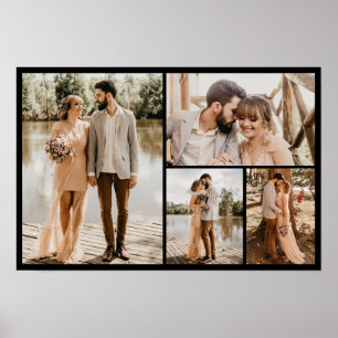 Maak Je Eigen Collage van 4 Foto's Poster