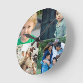 Maak Je Eigen Collage van 4 Foto's Ronde Klok (Hoek)