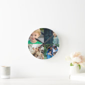 Maak Je Eigen Collage van 4 Foto's Ronde Klok (Huis)