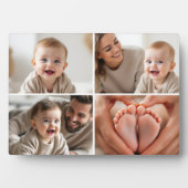 Maak je eigen collage van 4 foto's Schattige baby Fotoplaat (voorkant)